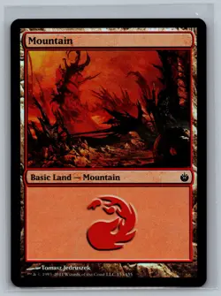 Magic The Gathering Mirrodin Besieged Mountain #153/155 Foil Land MTG TCG CCG - Image 1
