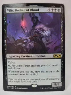 Vilis, Broker of Blood M20 Core 2020 Rare Foil Extended Art MTG NM - Image 1