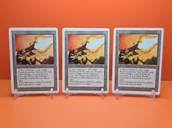 🟤🟤🟤 (3) 1994 Magic The Gathering ROCKET LAUNCHER REVISED 3RD EDITION PLAYED - Image 1