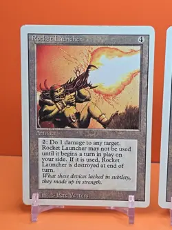 🟤🟤🟤 (3) 1994 Magic The Gathering ROCKET LAUNCHER REVISED 3RD EDITION PLAYED - Image 2