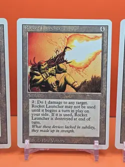 🟤🟤🟤 (3) 1994 Magic The Gathering ROCKET LAUNCHER REVISED 3RD EDITION PLAYED - Image 3