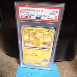 Pokemon Pikachu SV-P #242 2025 Illustration Contest Japanese PSA 10 Regular - Image 3