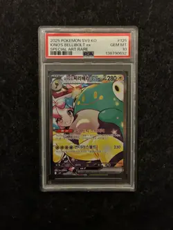 Pokemon Iono's Bellibolt ex 125/100 Sv09 Special Art Holo PSA 10 Korean - Image 1