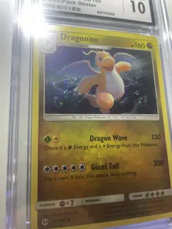 2017 Pokemon Sun & Moon Cosmos-Mini Pack #96 Dragonite. CGC 10 Gem Mint W/Swirl - Image 4