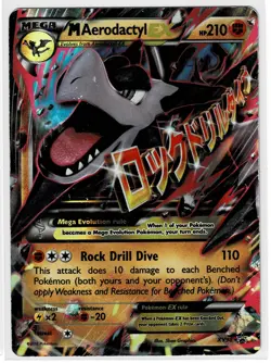 M Aerodactyl EX XY98 Pokemon XY Breakthrough Black Star Promo Holo HP - Image 1