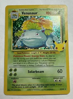 Venusaur 15/102 Celebrations: Classic Collection Holo Pokemon TCG - Image 1