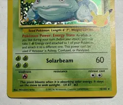 Venusaur 15/102 Celebrations: Classic Collection Holo Pokemon TCG - Image 3