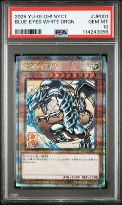 YuGiOh Blue Eyes White Dragon PSA 10 25th Ukiyo e Art Japanese Exclusive - Image 1