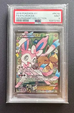 2016 POKEMON XY GENERATIONS RADIANT COLL #RC32 FULL ART/SYLVEON EX PSA 9 - Image 1