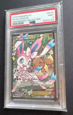 2016 POKEMON XY GENERATIONS RADIANT COLL #RC32 FULL ART/SYLVEON EX PSA 9 - Image 2