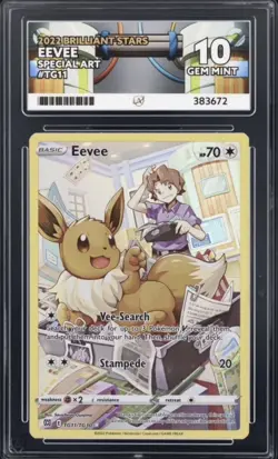 Pokemon Eevee TG11/TG30 Full Art Brilliant Stars ACE 10 - Image 1