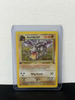 1999 Pokemon 1st Edition Aerodactyl 1/62 PRERELEASE Fossil Holo NM - Image 1