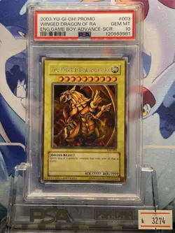 YuGiOh The Winged Dragon of Ra PSA 10 Secret Rare GBI-003 GBA Promo EN - Image 1
