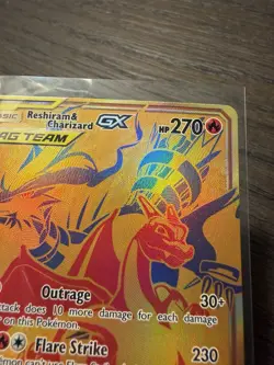 Reshiram & Charizard GX SM247 Sm Holo Regular Size Card NOT JUMBO - Image 4