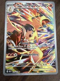 Pokemon TCG Ethan's Typhlosion Destined Rivals Illustration Rare Card 190/182 - Image 1