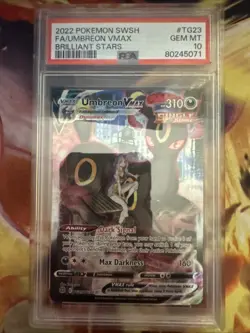 Pokemon Umbreon VMAX TCG Brilliant Stars Holo Secret Rare Card TG23/TG30 PSA 10 - Image 1