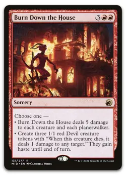 Burn Down the House #131 (NM) Midnight Hunt MID Magic MTG - Image 1