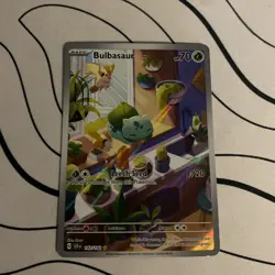 Pokemon TCG Stellar Crown Bulbasaur Card IR 143/142 Near Mint Condition - Image 1