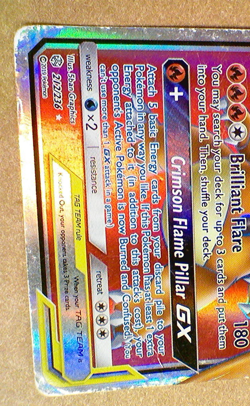Pokemon TCG Charizard & Braixen GX (Full Art) 212/236 Sm-Cosmic Eclipse Holo - Image 2