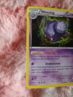 Pokemon XY Black Star Promo XY163 Weezing Holo TCG Card - Image 2