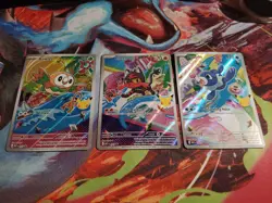 Pokemon First Partner Illustration Collection Series 1 Alolan Starters Promo Set - Image 1