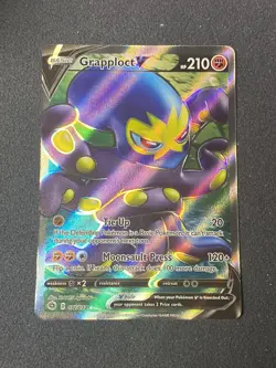 Grapploct V Full Art Ultra Rare 072/073 Champions Path NM Pokemon Card - Image 1