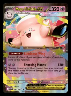 Mega Clefable ex 031/088 ME03 Perfect Order Pokemon Near Mint - Image 1
