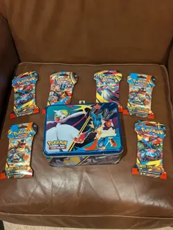 Pokemon TCG 2025 Fall Chest Mega Gardevoir + 6 Sleeved Mega Evolution Packs - Image 5