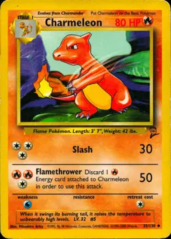 CHARMELEON 35/130 UNCOMMON BASE SET 2 POKEMON HP - Image 1