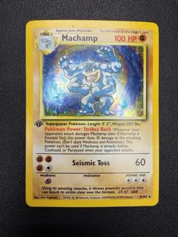 Machamp Holo 1st Edition #8/102 Pokemon TCG - NM/LP - Image 1