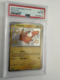 Pokemon Pikachu #131/091 : 2024 Scarlet & Violet: Paldean Fates PSA 8 (NM-MT) - Image 3