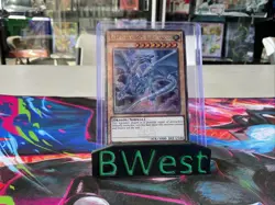 Blue-Eyes White Dragon NM 8th Art Quarter Century Secret Rare RA04-EN108 YuGiOh - Image 1