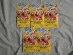 One Piece OP-15 Adventure On Kami’s Island Sleeved Booster Pack Lot of 5 - Image 1