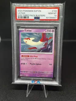 2024 POKEMON SVP EN-SV BLACK STAR PROMO #139 LATIAS PSA 10 - Image 1