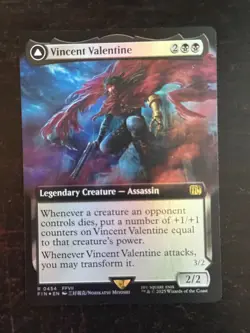 MTG Final Fantasy English Vincent Valentine Extended Art 0454 Foil - Image 1