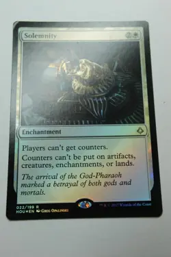 MTG Solemnity x1-Foil -Hour of Devastation-Lightly Played - Image 1