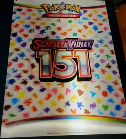 Pokemon Scarlet & Violet 151 Promotional 3D Lenticular TCG Sign Poster 17 x 24 - Image 1