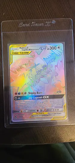 Pokemon TCG Hidden Fates - Moltres Zapdos Articuno GX 69/68 Full Art Secret Rare - Image 1