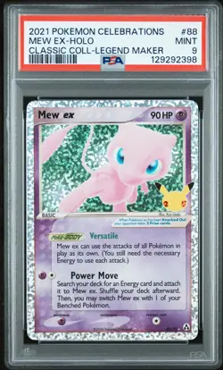 2021 POKEMON CELEBRATIONS CLASSIC COLL #88 MEW EX-HOLO PSA 9 - Image 1