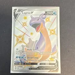 Pokemon Lapras V SV110/SV122 Shining Fates Shiny Holo Rare Full Art 210 HP - Image 3