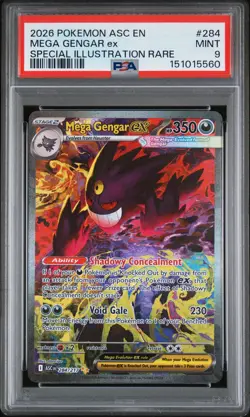 2026 POKEMON ASC EN-ASCENDED HEROES #284 MEGA GENGAR EX PSA 9 - Image 1