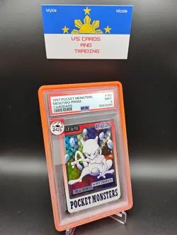 1997 POCKET MONSTERS CARDDASS MEWTWO-PRISM PSA 9 - Image 1