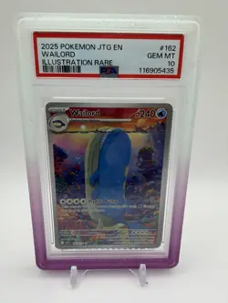 Pokemon TCG Sv09 Journey Together Wailord Illustration Rare Holo 162/159 PSA 10 - Image 1