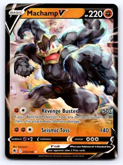 Machamp V 072/189 Holo V Rare Astral Radiance Pokemon Near Mint - Image 1
