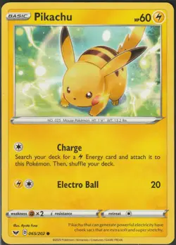 Pikachu - 065/202 - Sword & Shield Base Set - NM/M - Image 1