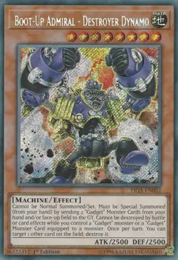 Yugioh! Boot-Up Admiral - Destroyer Dynamo - FIGA-EN002 - Secret Rare - 1st Edit - Image 1