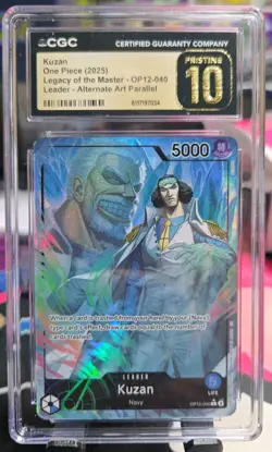 One Piece TCG Kuzan Leader Alt Art CGC 10 Gem Legacy of the Master OP12-040 2025 - Image 1