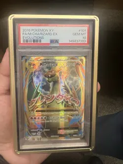 Pokemon XY Evolutions 2016 Full Art FA Mega M Charizard EX #101/108 PSA 10 - Image 1