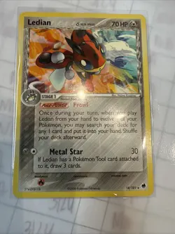 Pokemon Dragon Frontiers Ledian Rare Card 18/101 NM - Image 1