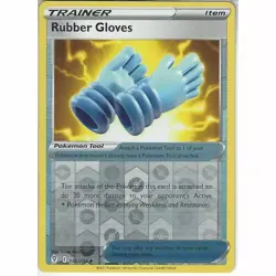 156/203 Rubber Gloves Uncommon REVERSE HOLO Pokemon Trainer Card Evolving Skies - Image 1